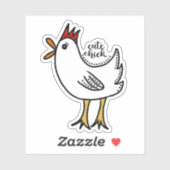 Schattige Chick met Stippen Custom-Cut Vinyl Stick Sticker (Vel)
