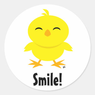 Schattige Chick Smile Sticker
