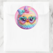 Schattige Chick sticker (Tas)