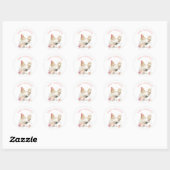 Schattige Chicken Add Name Farmers Marktproduct Ronde Sticker (Vel)