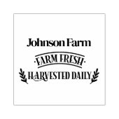 Schattige Chicken Boerderij Fresh Eggs Carton Naam Rubberstempel (Afrduk)