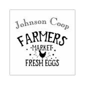 Schattige Chicken Boerderij Fresh Eggs Carton Naam Rubberstempel (Afrduk)
