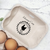 Schattige Chicken Boerderij Fresh Eggs Carton Naam Rubberstempel