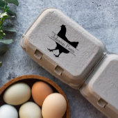 Schattige Chicken Boerderij Fresh Eggs Carton Naam Rubberstempel
