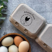 Schattige Chicken Boerderij Fresh Eggs Carton Naam Rubberstempel