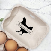 Schattige Chicken Boerderij Fresh Eggs Carton Naam Rubberstempel