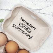 Schattige Chicken Boerderij Fresh Eggs Carton Naam Rubberstempel
