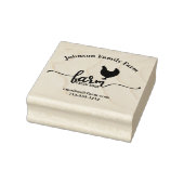 Schattige Chicken Boerderij Fresh Eggs Carton Naam Rubberstempel (Stempel)