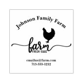 Schattige Chicken Boerderij Fresh Eggs Carton Naam Rubberstempel (Afrduk)