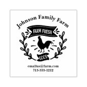 Schattige Chicken Boerderij Fresh Eggs Carton Naam Rubberstempel (Afrduk)