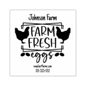 Schattige Chicken Boerderij Fresh Eggs Carton Naam Rubberstempel (Afrduk)
