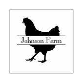 Schattige Chicken Boerderij Fresh Eggs Carton Naam Rubberstempel (Afrduk)