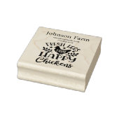 Schattige Chicken Boerderij Fresh Eggs Carton Naam Rubberstempel (Stempel)