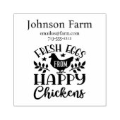 Schattige Chicken Boerderij Fresh Eggs Carton Naam Rubberstempel (Afrduk)