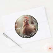 Schattige Chicken Family Boerderij aangepaste foto Ronde Sticker (Envelop)