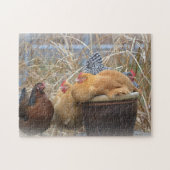 Schattige Chicken Puzzle Legpuzzel (Horizontaal)