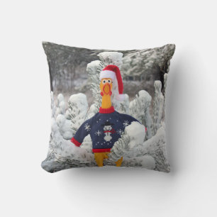 Schattige Chicken Winter Kerstmis Pillow! Kussen