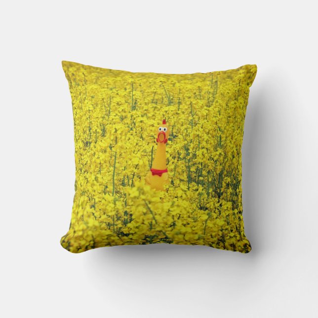 Schattige Chicken Yellow Pillow! Kussen (Voorkant)