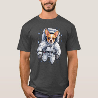 Schattige Chihuahua Astronaut Ruimte Heren T-shirt