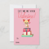 Schattige Chihuahua Be My Valentijn Valentijn Kaar Kaart (Voorkant)