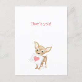Schattige chihuahua bedankkaart briefkaart