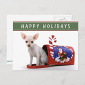 Schattige Chihuahua Christmas Briefkaart (Voorkant / Achterkant)