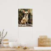 Schattige Chihuahua Dog Art Print Poster (Keuken)