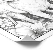 Schattige Chihuahua Dog Kleurend Poster (Hoek)