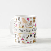 Schattige Chihuahua Dogs Pattern Gepersonaliseerd Koffiemok (Voorkant links)