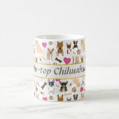 Schattige Chihuahua Dogs Pattern Gepersonaliseerd Koffiemok (Center)