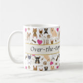 Schattige Chihuahua Dogs Pattern Gepersonaliseerd Koffiemok (Links)