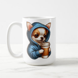Schattige Chihuahua Drink koffie uit kopje Koffiemok
