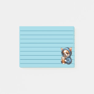 Schattige Chihuahua Drink koffie uit kopje Post-it® Notes