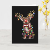 Schattige Chihuahua-hond Grappige Kerstcadeaus Kaart (Gele Bloem)