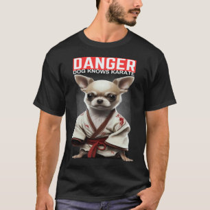 schattige chihuahua hond kent Karate T-shirt