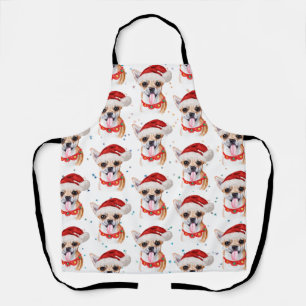 Schattige Chihuahua-hond kerstpatroon Schort