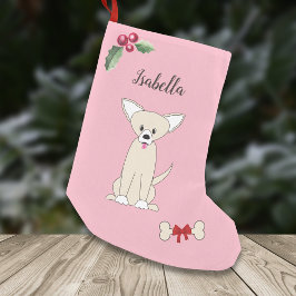Schattige Chihuahua Hondenmonogram Kleine Kerstsok