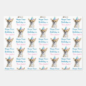 Schattige Chihuahua in Verjaardag Pet Inpakpapier Vel (Voorkant 2)