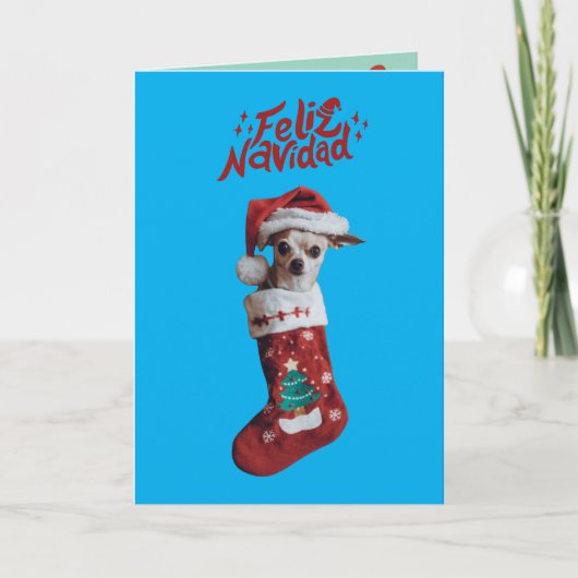 Schattige Chihuahua Kerst Kaart (Voorkant)