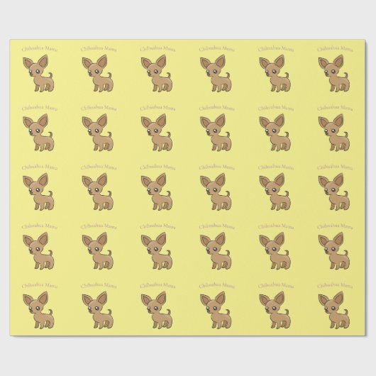 Schattige Chihuahua Mama Art Thunder_Cove Cadeaupapier (Vlak)