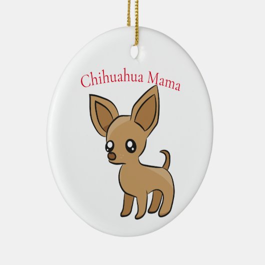 Schattige Chihuahua Mama Art Thunder_Cove Keramisch Ornament (Rechts)