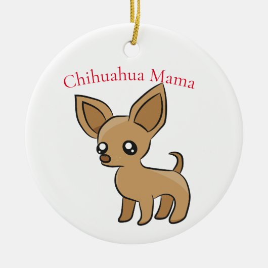 Schattige Chihuahua Mama Art Thunder_Cove Keramisch Ornament (Voorkant)