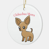 Schattige Chihuahua Mama Art Thunder_Cove Keramisch Ornament (Links)