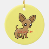 Schattige Chihuahua Mama Art Thunder_Cove Keramisch Ornament (Achterkant)