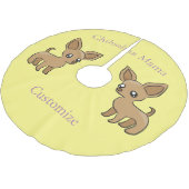 Schattige Chihuahua Mama Art Thunder_Cove Kerstboom Rok (Gekanteld)