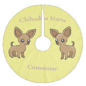 Schattige Chihuahua Mama Art Thunder_Cove Kerstboom Rok (Voorkant)