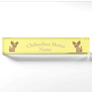 Schattige Chihuahua Mama Art Thunder_Cove Naambordje