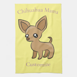 Schattige Chihuahua Mama Art Thunder_Cove Theedoek