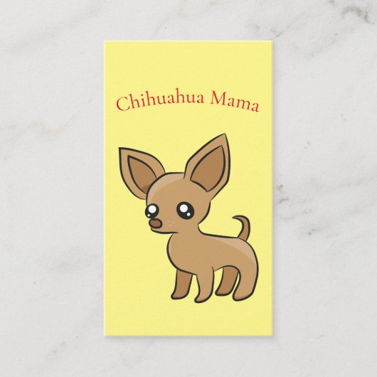 Schattige Chihuahua Mama Art Thunder_Cove Visitekaartje (Voorkant)