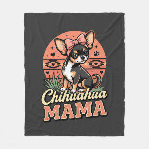 Schattige Chihuahua Mama Strik Hond Moeder Fleece Deken